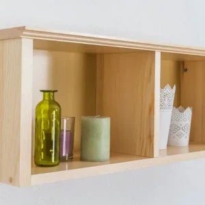 Abverkauf Hängeregal / Wandregal Kiefer massiv Vollholz natur Junco 334 - 30 x 81 x 24 cm (H x B x T)