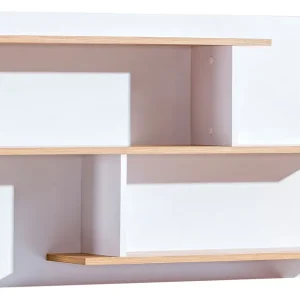 Jugendzimmer - Hängeregal Dennis 08, Farbe: Esche / Weiß - Abmessungen: 65 x 110 x 22 cm (H x B x T) Must-Have