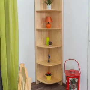 Aktuell Regal / Eckregal Kiefer massiv Vollholz natur 002 - Abmessung 200 x 40 x 42 cm (H x B x T)