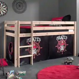 Jetzt Bestellen Halbhochbett Charlotte mit Spielzelt Pirates - Kieferholz