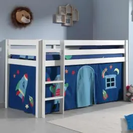 Preisreduziert Charlotte Halbhochbett weiß - astro