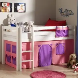 Halbhochbett Charlotte weiß mit Spielzelt Bella Saisonangebot