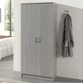 Lagerschrank Ray 80cm mit 2 Türen und 4 Einlegeböden - Eiche grau Kostenloser Rückversand