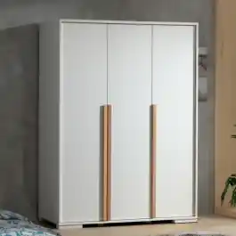 Kleiderschrank London 146cm mit 3 Türen - weiß Expressversand