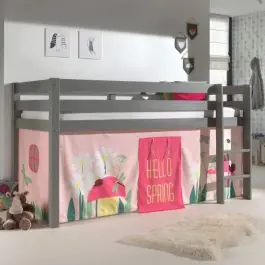 Charlotte Halbhochbett grau - Frühling Wochenendangebot