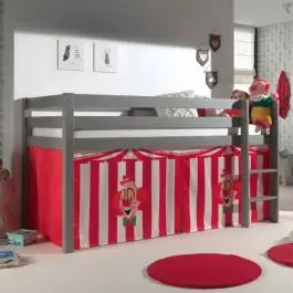 Aktuell Charlotte Halbhochbett grau - Zirkus