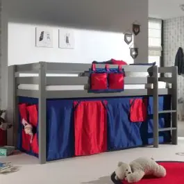 Charlotte Halbhochbett grau - Domino Schnäppchen