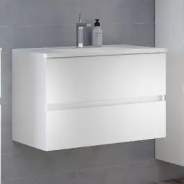 Waschtischunterschrank Brama 80cm 2 Schubladen - weiß Online Kaufen