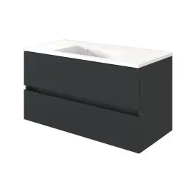 Waschtischunterschrank Brama 100cm 2 Schubladen - graphit/mattgrau Online Kaufen
