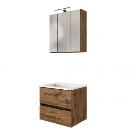 Waschbeckenmöbel-Set Brama 60cm - wotan Eiche Sonderangebot