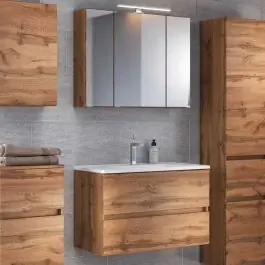 Sonderangebot Waschbeckenmöbel-Set Brama 80cm - wotan Eiche