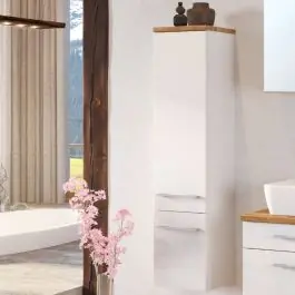 Wochenendangebot Säulenschrank Dasa mit 2 Türen - weiß