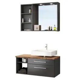 Badkombination Dasa 1 rechts - graphit/grau matt Saisonangebot