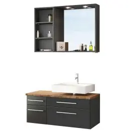 Badkombination Dasa 3 rechts - graphit/grau matt Direktkauf