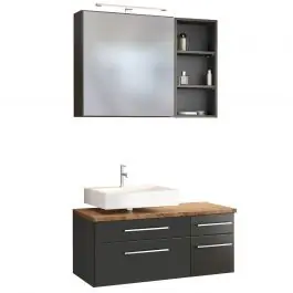 Badkombination Dasa 7 links - graphit/grau matt Neuheit