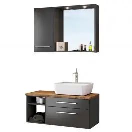 Jetzt Kaufen Badkombination Dasa 10 rechts - graphit/grau matt