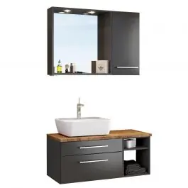 Badkombination Dasa 10 links - graphit/grau matt Sonderangebot