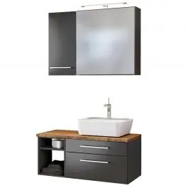 Badkombination Dasa 14 rechts - graphit/grau matt Finale Aktion