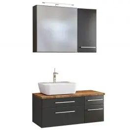 Badkombination Dasa 16 links - graphit/grau matt Abverkauf