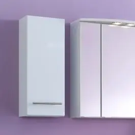 Hängeschrank Small 25cm 1 Tür - Hochglanz weiß Neue Kollektion