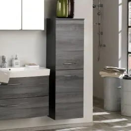 Florent 40cm Säulenschrank mit 2 Türen - graphit/graue Eiche Begrenztes Angebot