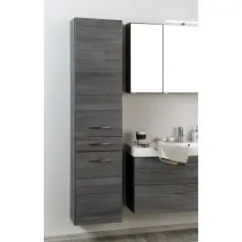 Florent 40cm Säulenschrank mit 2 Türen und Schublade - graphit/graue Eiche Preis Gesenkt