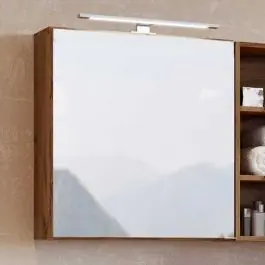 Geprüft Spiegelschrank Dasa 60cm mit 1 Tür - Eiche wotan