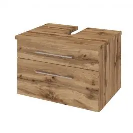 Waschbeckenschrank Dasa 60cm mit 2 Schubladen - Eiche wotan Meistverkauft