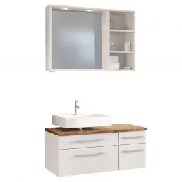 Abverkauf Badkombination Dasa 3 links - weiß