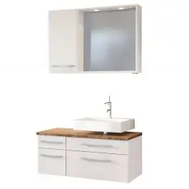 Kracherpreis Badkombination Dasa 4 rechts - weiß