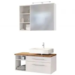 Kostenloser Versand Badkombination Dasa 5 rechts - weiß