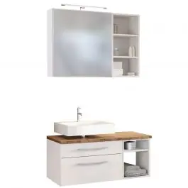 Neu Im Sortiment Badkombination Dasa 5 links - weiß