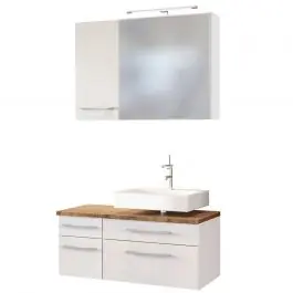 Badkombination Dasa 8 rechts - weiß Begrenztes Angebot