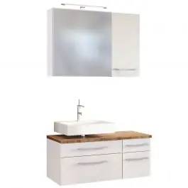 Badkombination Dasa 8 links - weiß Neue Kollektion