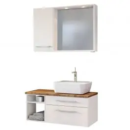 Badkombination Dasa 10 rechts - weiß Mega-Angebot