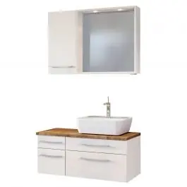 Letzte Chance Badkombination Dasa 12 rechts - weiß