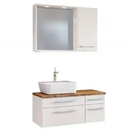 Badkombination Dasa 12 links - weiß Zertifiziert