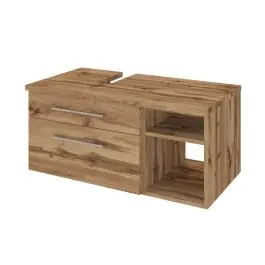 Waschbeckenschrank Dasa (links) 90cm mit 2 Schubladen - wotan eiche Heißes Angebot