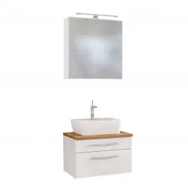 Set aus Waschbecken und Spiegelschrank Dasa 60cm - weiß Aktuell