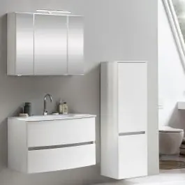 Jetzt Kaufen Badkombination Kornel 3 mit weißem Waschbecken - weiß