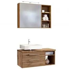 Kostenloser Rückversand Badkombination Dasa 5 links - wotan Eiche