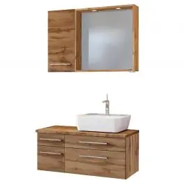 Ausverkauf Badkombination Dasa 12 rechts - wotan Eiche Dekor