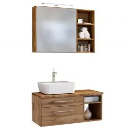 Preisreduziert Badkombination Dasa 13 links - wotan Eiche Dekor