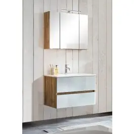 Angebot Helina 1 2-teiliger Badezimmerschrank - Eiche/Weiß