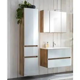 Badkombination Helina 3 3-teilig - Eiche/Weiß Markenware