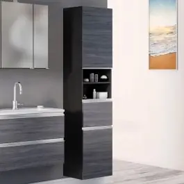 Preisknaller Kleiderschrank Lotuk hoch mit 2 Türen und 1 Schublade - Eiche grau