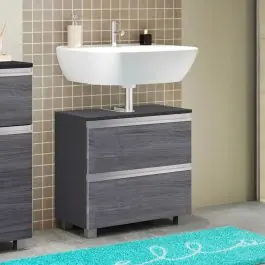 Unterschrank Lotuk 60cm 1 Tür und 1 Schublade - Eiche grau Schneller Versand