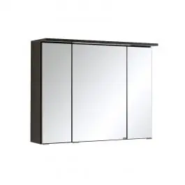Spiegelschrank Bobbi 80cm Modell 1 3 Türen und LED-Beleuchtung - graphit Sofort Bestellen