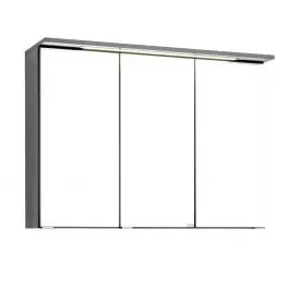 Spiegelschrank Bobbi 90cm modell 1 3 türen und led beleuchtung - graphit Sichere Zahlung