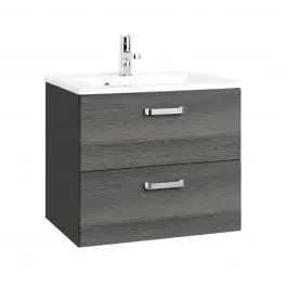 Waschtischunterschrank Bobbi 60cm 2 Schubladen - graphit/quecksilber Bestseller